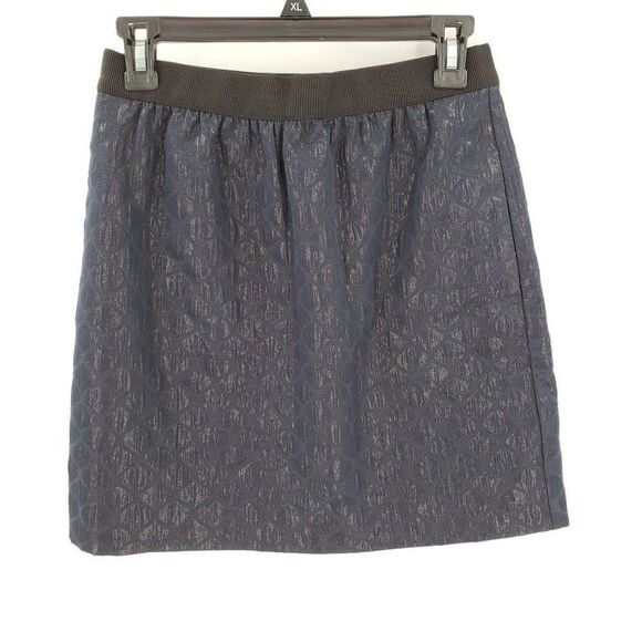 LOFT Dresses & Skirts - Ann Taylor Loft Skirt Mini Blue Geometric Metallic Women's Size 0